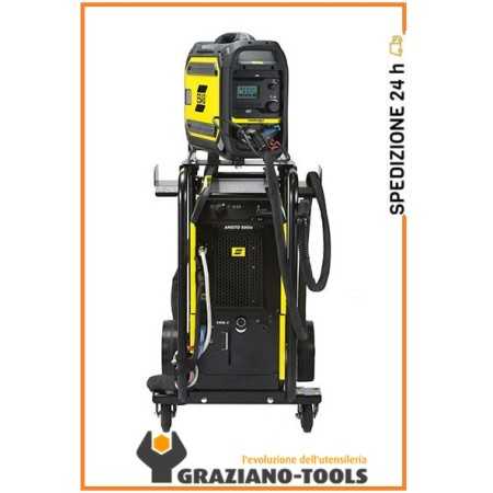 ESAB ARISTO 500IX + ROBUST FEED PULSE OFFSHORE - IMPIANTO COMPLETO RAFFR.ACQUA CON CAVI COLLEGAMENTO 5MT. + Sentinel A60 inclusa