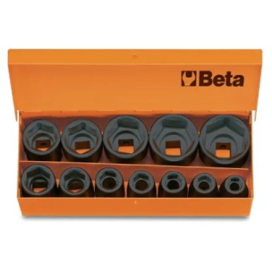 SERIE DI 12 CHIAVI A BUSSOLA MACCHINA CON ATTACCO QUADRO FEMMINA 1/2" FOSFATATE ART. 720/C12