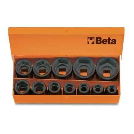 SERIE DI 12 CHIAVI A BUSSOLA MACCHINA CON ATTACCO QUADRO FEMMINA 1/2" FOSFATATE ART. 720/C12