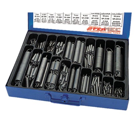 Kit 340 pezzi, molle a trazione, in cassetta metallica FM957-430 Fermec