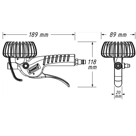 Strumento per controllo pressione pneumatici HAZET 9041P-1