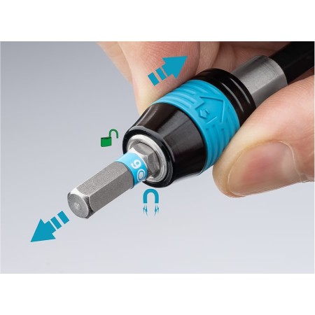 Giravite a cricchetto per bit con caricatore integrato HAZET 811R-3