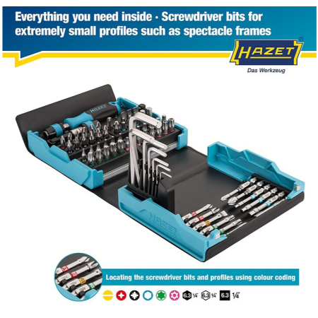 Serie di inserti (Bits) giravite 69 pz. SmartCase HAZET 2200SC-1