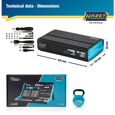 Serie di bit SmartCase 73 pz. HAZET 2200SC-31