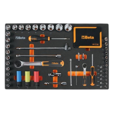 Cassettiera mobile con 7 cassetti, con assortimento di 285 utensili Beta – RSC39/7-G VA Racing Grey