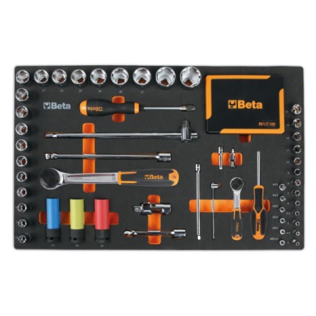 Cassettiera mobile con 7 cassetti, con assortimento di 285 utensili Beta – RSC39/7-G VA Racing Grey