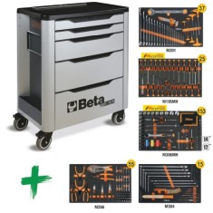 Cassettiera mobile con 7 cassetti, con assortimento di 285 utensili Beta – RSC39/7-G VA Racing Grey
