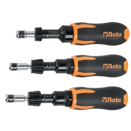 Assortimento 1 giravite dinamometrico, 8 chiavi a bussola esagonali, 20 inserti e 2 accessori Beta 584/C31