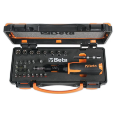 Assortimento 1 giravite dinamometrico, 8 chiavi a bussola esagonali, 20 inserti e 2 accessori Beta 584/C31