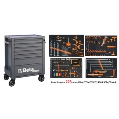 Cassettiera RSC24 a 7 cassetti con assortimento di 223 utensili 2400 RSC24/7-VAS/A