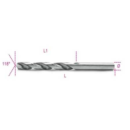 PUNTE RETTIFICATE LUCIDE HSS ART.412 MIS. 0,50