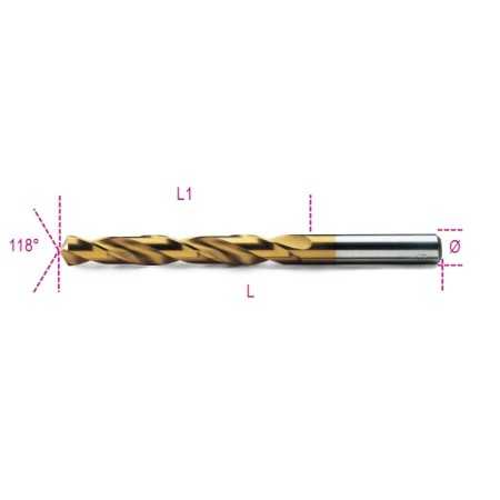 PUNTE RETTIFICATE HSS-Tin ART.414 MIS. 1,00