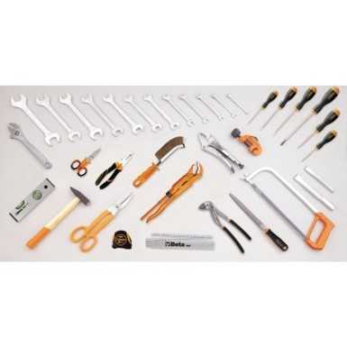 BORSA IN CUOIO CON 35 UTENSILI PER IDRAULICO ART. BETA 2009ID
