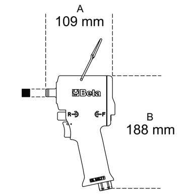 CRICCHETTO PNEUMATICO REVERSIBILE  1921I