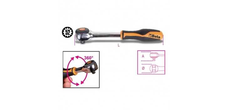 CRICCHETTO DA 3/8 CON IMPUGNATURA ROTANTE BETA 910/58