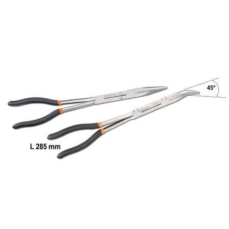 SERIE DI 2 PINZE A BECCHI MEZZOTONDI BETA ART. 1009L/DP-S2