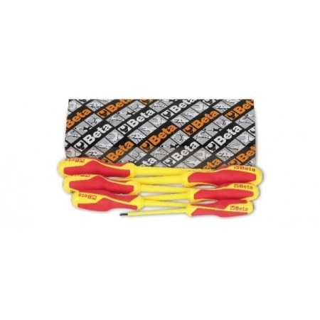 SERIE DI 6 CACCIAVITI ISOLATI PIATTI BETA ART. 1274MQ/S6