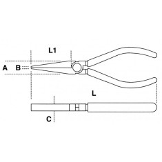 PINZA A  BECCHI TONDI LUNGHI ISOLATA BETA ART. 1010MQ 2