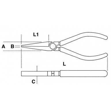 PINZA A  BECCHI TONDI LUNGHI ISOLATA BETA ART. 1010MQ