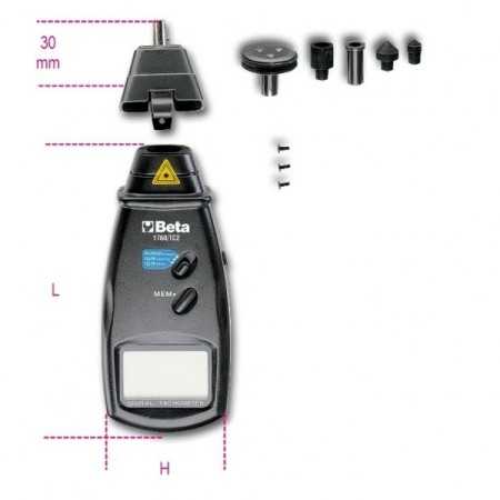 TACHIMETRO DIGITALE A CONTATTO E DISTANZA BETA ART. 1760/TC2