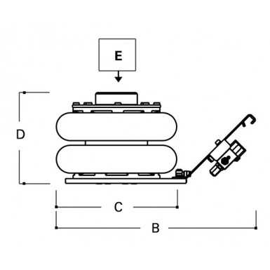 SOLLEVATORE OLEOPNEUMATICO A CARRELLO DA 2,5T 3063/2,5T