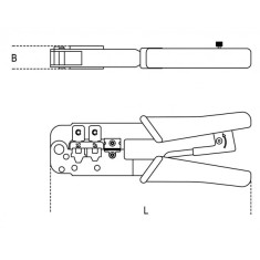 PINZA PER CONNETTORI DI RETE E TELEFONICI RJ11 RJ45 BETA ART. 1601/PC 2