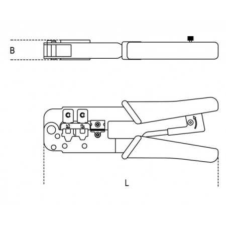 PINZA PER CONNETTORI DI RETE E TELEFONICI RJ11 RJ45 BETA ART. 1601/PC
