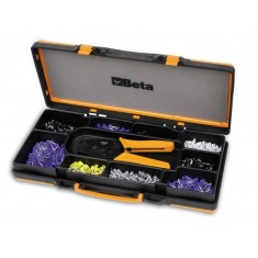 PINZA PER PUNTALINI CON ASSORTIMENTO DI 450 TERMINALI A TUBO BETA 1606A/C9