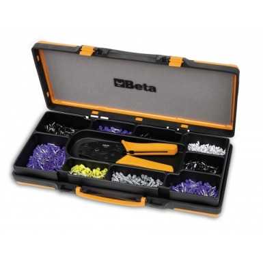 PINZA PER PUNTALINI CON ASSORTIMENTO DI 450 TERMINALI A TUBO BETA 1606A/C9