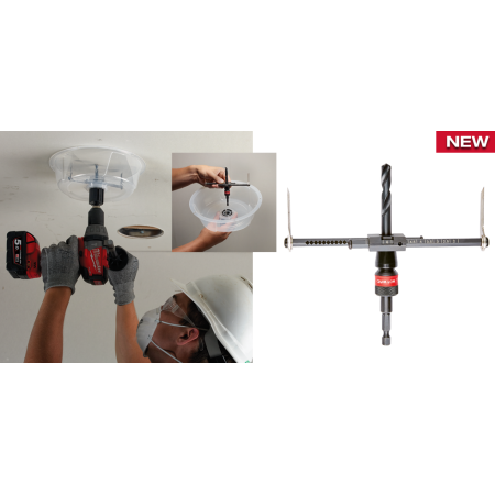 SEGA A TAZZA CON DIAMETRO REGOLABILE PER CARTONGESSO