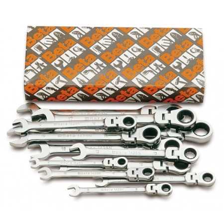 SERIE DI 13 CHIAVI COMBINATE A CRICCHETTO SNODATE 142SN /S13