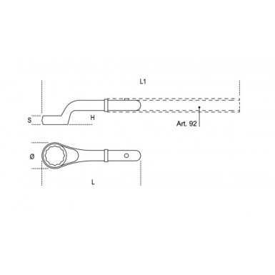 CHIAVE POLIGONALE CURVA 24MM 91 24