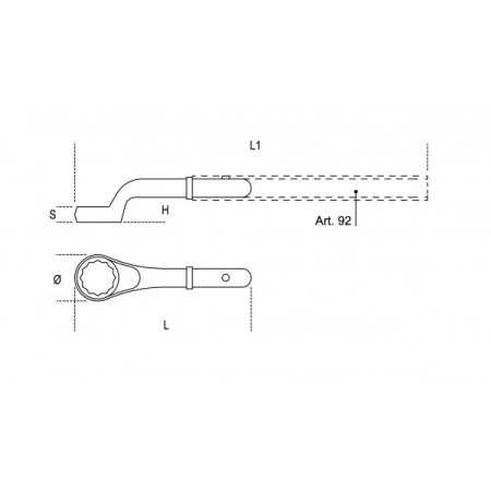 CHIAVE POLIGONALE CURVA 24MM 91 24