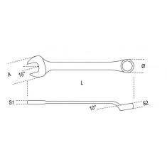 Chiave combinata pesante 46mm art. 45 2
