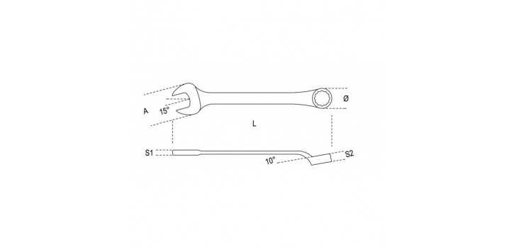 Chiave combinata pesante 46mm art. 45