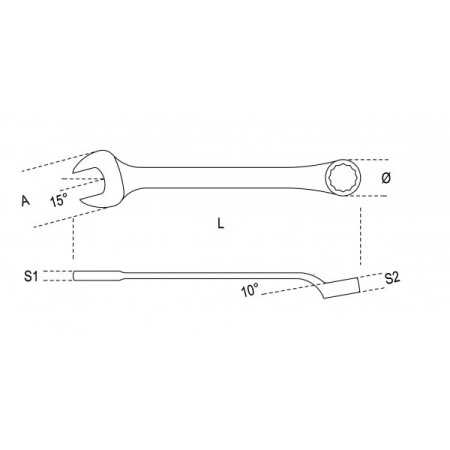Chiave combinata pesante 46mm art. 45
