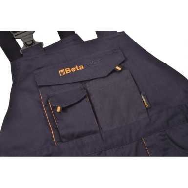 Solopette da lavoro legere multi tasche gr.180 blue art. 7873E