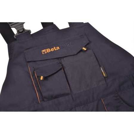 Solopette da lavoro legere multi tasche gr.180 blue art. 7873E