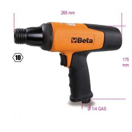 MARTELLO PNEUMATICO ATTACCO ESAGONALE MM 10 BETA 1940E10