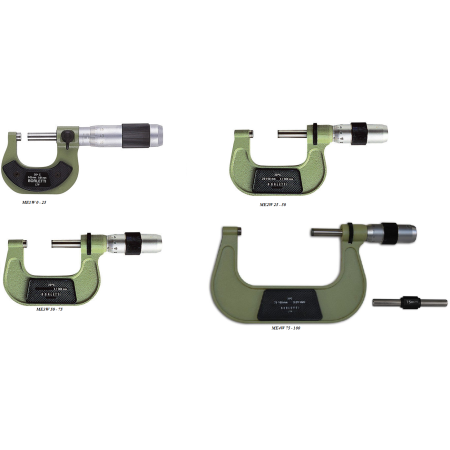ASSORTIMENTO DI 4 MICROMETRI X ESTERNI BORLETTI