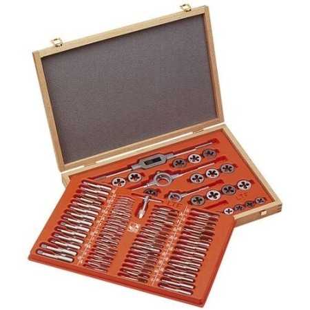 ASSORTIMENTO DI 110 PZ MASCHI E FILIERE DA 2 A 18MM