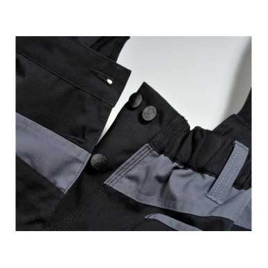 Salopette da lavoro multitasche, colore nero/grigio gr. 280 art. 7823