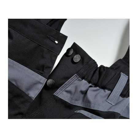 Salopette da lavoro multitasche, colore nero/grigio gr. 280 art. 7823
