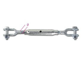 Tenditori a due forcelle canaula a tubo 8009TZ