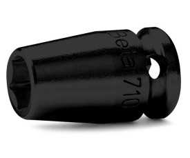Chiavi a bussola con attacco quadro femmina 3/8" bocca esagonale serie normale, fosfatate art. 710