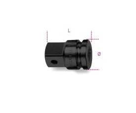 Raccordo con attacco quadro femmina 3/8" e maschio 1/2" fosfatato art. 710/16