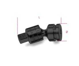 Snodo con attacchi quadri maschio e femmina 3/8" fosfatato art. 710/25