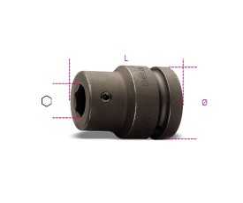 Bussola portainserti con attacco quadro femmina 1.1/2" fosfatata art. 727PI/32