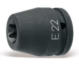 Chiavi a bussola per viti con profilo Torx® con quadro femmina 3/4" fosfatate art. 728FTX