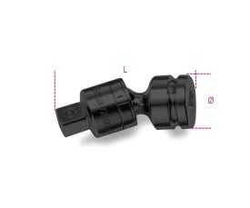 Snodo con attacchi quadri maschio e femmina 3/4" fosfatato art. 728/25
